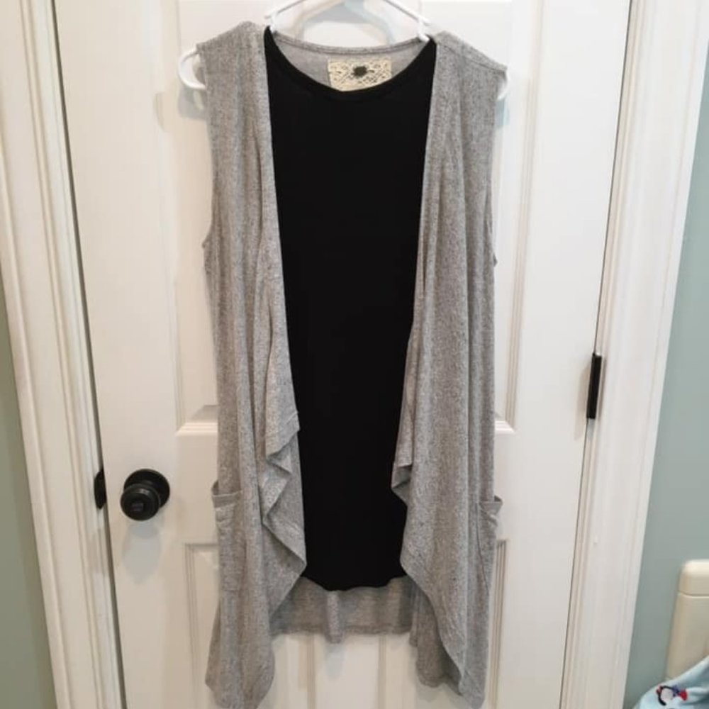 BNWT Gray Tunic Cardigan/Sweater